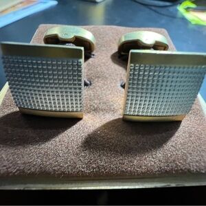Cuff Links -Modern Geometric 2 Tone metal
